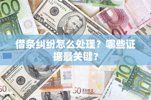 北京借条纠纷怎么处理？哪些证据最关键？