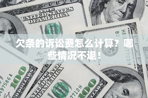 北京欠条的诉讼费怎么计算？哪些情况不退！