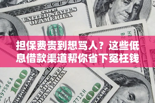 北京担保费贵到想骂人？这些低息借款渠道帮你省下冤枉钱